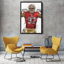 Load image into Gallery viewer, Nick Bosa Canvas Art – San Francisco 49ers Wall Decor
