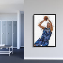 Load image into Gallery viewer, Dirk Nowitzki Canvas Art – Dallas Mavericks Legend Wall Decor
