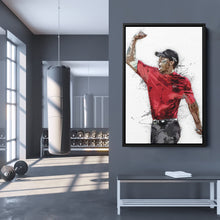 Load image into Gallery viewer, Tiger Woods Canvas Art – Masters Celebration Wall Decor
