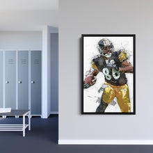 Load image into Gallery viewer, Hines Ward Canvas Art – Pittsburgh Steelers Wall Decor

