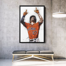 Load image into Gallery viewer, José Altuve Canvas Art - Houston Astros Wall Decor
