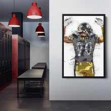Load image into Gallery viewer, T.J. Watt Canvas Art – Pittsburgh Steelers Wall Decor

