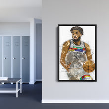 Load image into Gallery viewer, Karl-Anthony Towns Canvas Art – Minnesota Timberwolves Wall Decor
