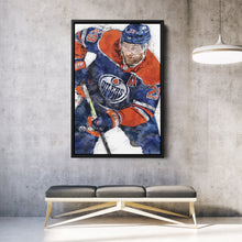 Load image into Gallery viewer, Leon Draisaitl Canvas Art – Edmonton Oilers Wall Decor
