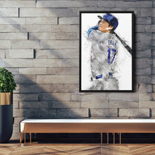 Load image into Gallery viewer, Shohei Ohtani Canvas Art – Los Angeles Dodgers Wall Decor
