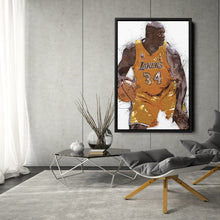 Load image into Gallery viewer, Shaquille O&#39;Neal Canvas Art – Los Angeles Lakers Wall Decor
