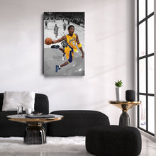 Load image into Gallery viewer, Kobe Bryant Lakers Dunking Canvas Wall Art Decor - NBA Slam Dunk Poster
