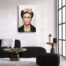 Load image into Gallery viewer, Frida Kahlo Gum Canvas – Iconic Artist Wall Art Gift for Feminist &amp; Art Lovers
