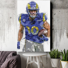 Load image into Gallery viewer, Cooper Kupp Canvas Art – Los Angeles Rams Wall Decor
