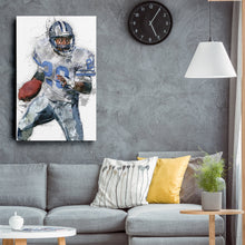 Load image into Gallery viewer, Barry Sanders Canvas Art – Detroit Lions Wall Decor
