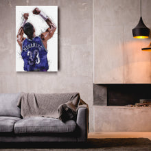 Load image into Gallery viewer, Alonzo Mourning Canvas Art – Charlotte Hornets Wall Decor
