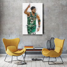 Load image into Gallery viewer, Jayson Tatum Canvas Art – Boston Celtics Superstar Wall Decor
