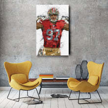 Load image into Gallery viewer, Nick Bosa Canvas Art – San Francisco 49ers Wall Decor
