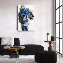 Load image into Gallery viewer, Calvin Johnson Canvas Art – Detroit Lions Wall Decor
