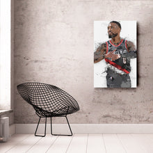 Load image into Gallery viewer, Damian Lillard Canvas Art – Portland Trail Blazers Superstar Wall Decor
