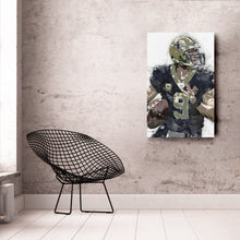 Load image into Gallery viewer, Drew Brees Canvas Art – New Orleans Saints Wall Decor
