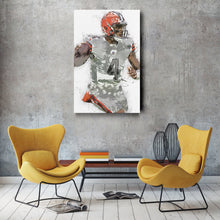 Load image into Gallery viewer, Deshaun Watson Canvas Art – Cleveland Browns Wall Decor
