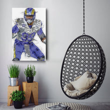 Load image into Gallery viewer, Aaron Donald Canvas Art – Los Angeles Rams Wall Decor
