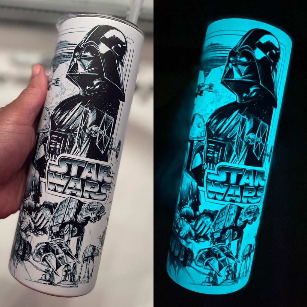 20oz Custom Glow Skinny Tumbler