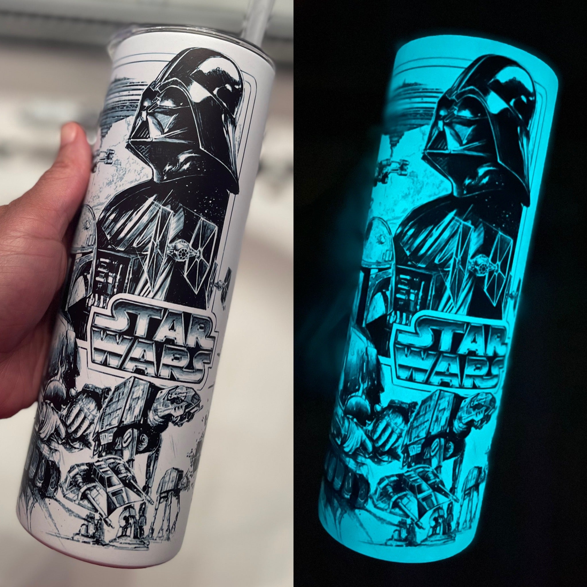 20oz Custom Glow Skinny Tumbler
