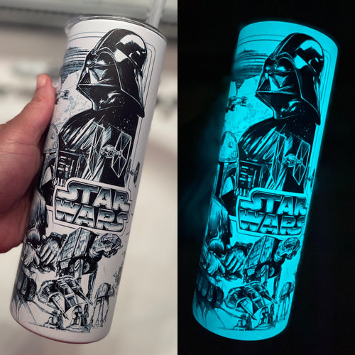 20oz Custom Glow Skinny Tumbler