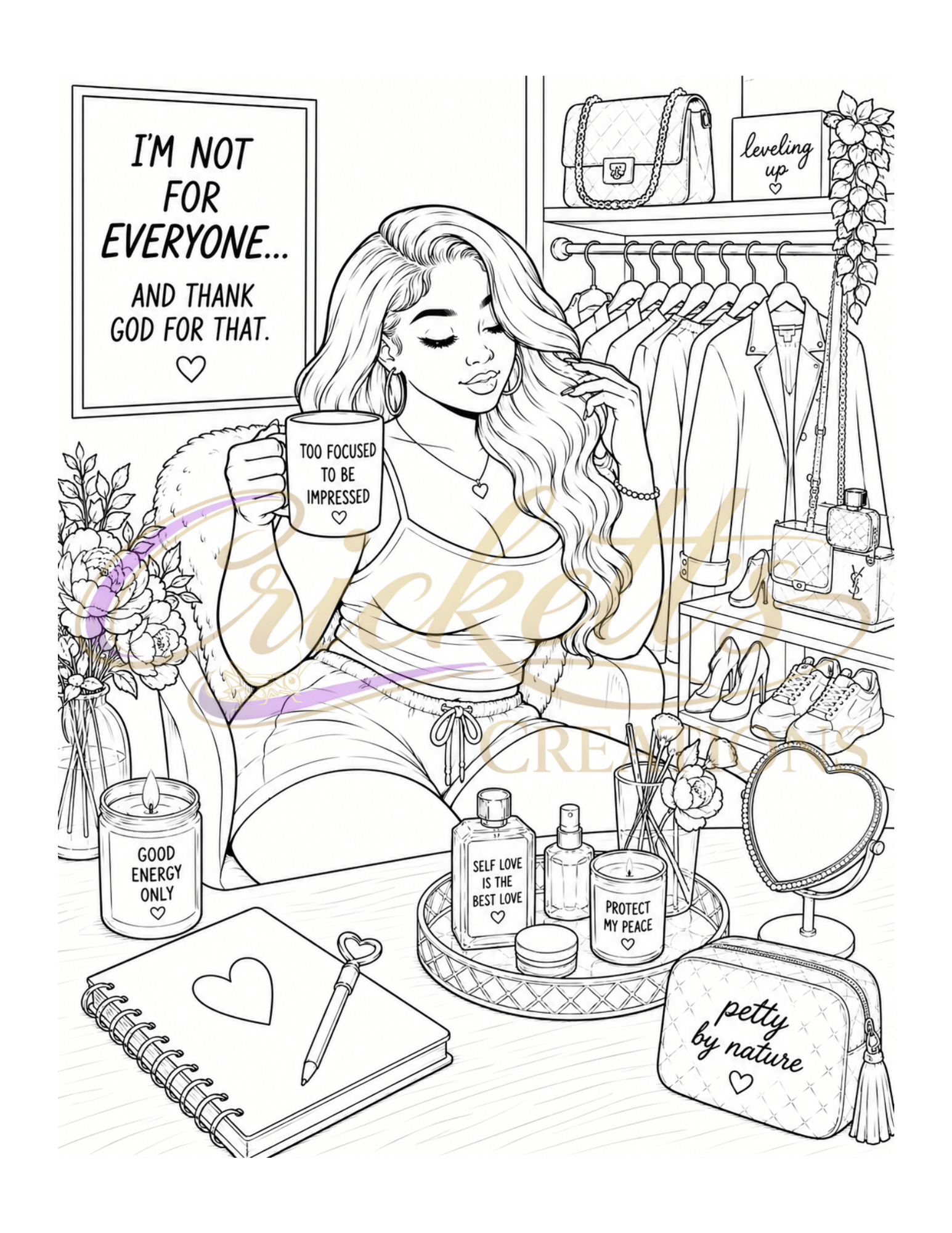 Petty, But Healing: Volume 2 Coloring Book