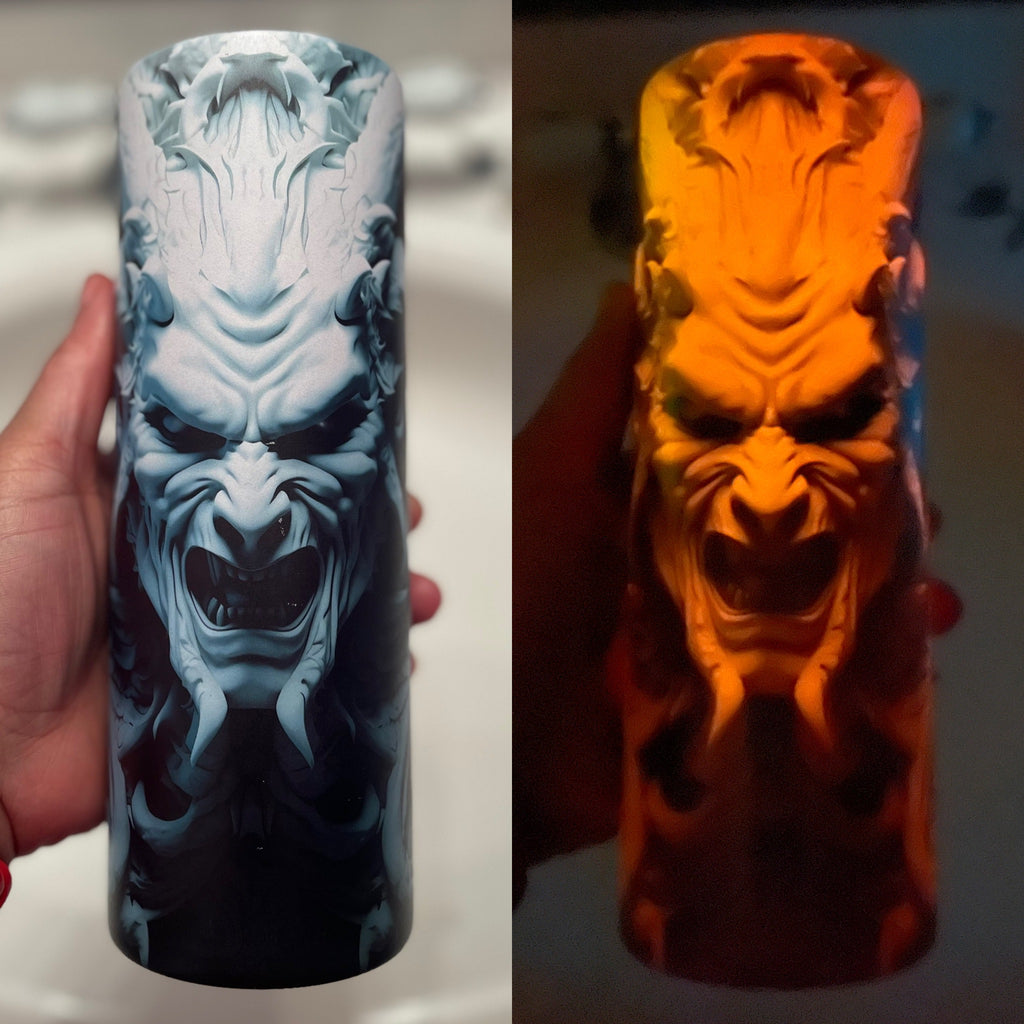 20oz Custom Glow Skinny Tumbler