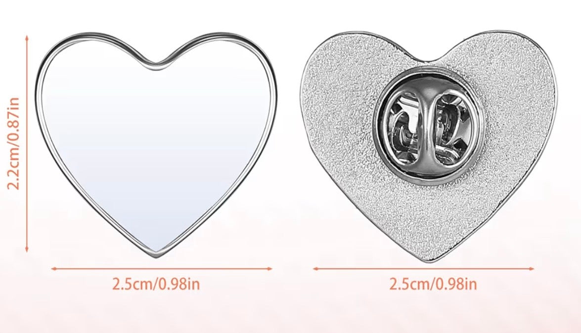 Little Love Collection Pins — Heart, Round & Square