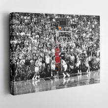 Load image into Gallery viewer, Michael Jordan The Last Shot Canvas Print – Chicago Bulls Basketball Wall Art Decor
