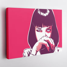 Load image into Gallery viewer, Pulp Fiction Canvas Art – Uma Thurman Movie Wall Decor
