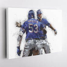 Load image into Gallery viewer, Adolis Garcia &amp; Corey Seager Canvas Art – Texas Rangers Wall Decor
