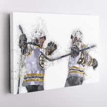 Load image into Gallery viewer, Brad Marchand &amp; David Pastrnak Canvas Art – Boston Bruins Wall Decor
