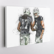 Load image into Gallery viewer, Derek Carr &amp; Davante Adams Canvas Art – Las Vegas Raiders Wall Decor
