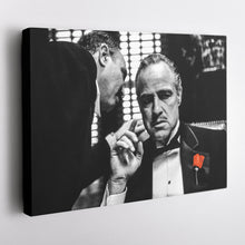 Load image into Gallery viewer, The Godfather Canvas Art – Black &amp; White Wall Decor
