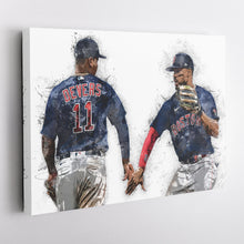 Load image into Gallery viewer, Rafael Devers &amp; Xander Bogaerts Canvas Art – Boston Red Sox Wall Decor
