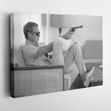 Load image into Gallery viewer, Steve McQueen&#39;s Revolver Canvas Art - Classic Movie Wall Decor Print
