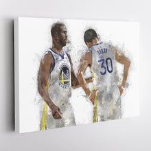 Load image into Gallery viewer, Stephen Curry &amp; Chris Paul Canvas Art – Golden State Warriors Wall Decor
