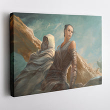 Load image into Gallery viewer, Luke &amp; Rey Skywalker Artwork - Star Wars Canvas Wall Art Decor
