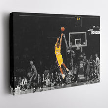 Load image into Gallery viewer, Kobe Bryant Lakers Buzzer Beater vs Miami Heat Canvas Wall Art Decor - NBA Iconic Art
