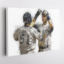 Load image into Gallery viewer, Derek Jeter &amp; Bernie Williams Canvas Art – New York Yankees Wall Decor
