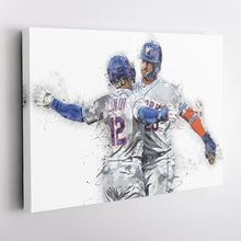 Load image into Gallery viewer, Francisco Lindor &amp; Pete Alonso Canvas Art – New York Mets Wall Decor
