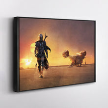 Load image into Gallery viewer, The Mandalorian Movie Poster Canvas Art - Star Wars Home Decor
