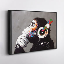 Load image into Gallery viewer, Banksy Male DJ Canvas – Urban Graffiti Wall Art Decor
