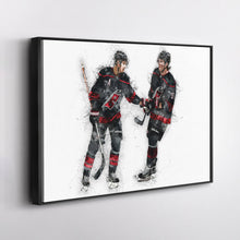 Load image into Gallery viewer, Sebastian Aho &amp; Andrei Svechnikov Canvas Art – Carolina Hurricanes Wall Decor
