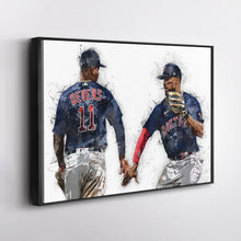 Load image into Gallery viewer, Rafael Devers &amp; Xander Bogaerts Canvas Art – Boston Red Sox Wall Decor
