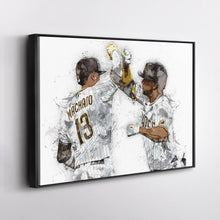 Load image into Gallery viewer, Manny Machado &amp; Juan Soto Canvas Art – San Diego Padres Wall Decor
