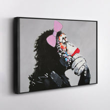 Load image into Gallery viewer, Banksy Female DJ Canvas – Street Art for Modern Wall Decor
