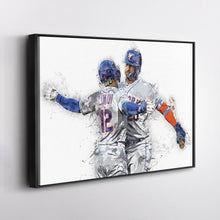 Load image into Gallery viewer, Francisco Lindor &amp; Pete Alonso Canvas Art – New York Mets Wall Decor
