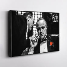 Load image into Gallery viewer, The Godfather Canvas Art – Black &amp; White Wall Decor
