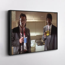 Load image into Gallery viewer, Pulp Fiction Coffee Scene Canvas – Tarantino Movie Wall Art
